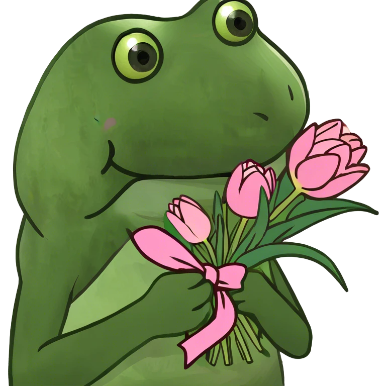small bouquet of pink tulips with a bow tied to them emoji