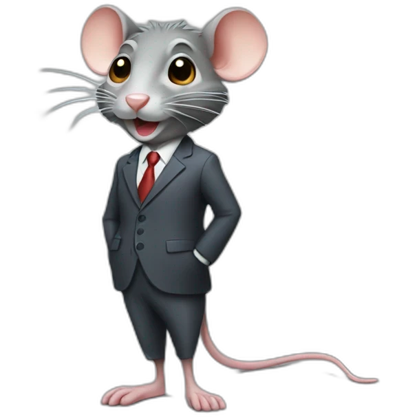 Rat business man emoji