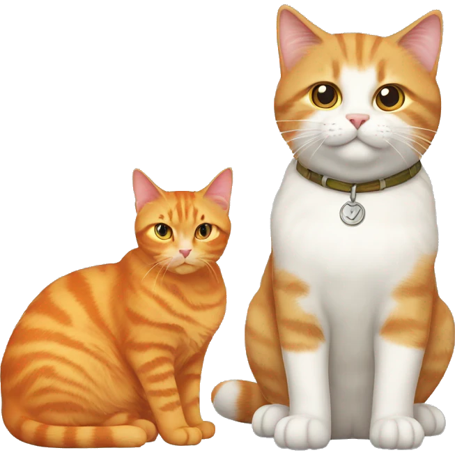 Scottish cat and orange cat emoji