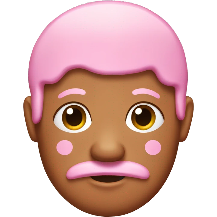 Pink gingerbread emoji