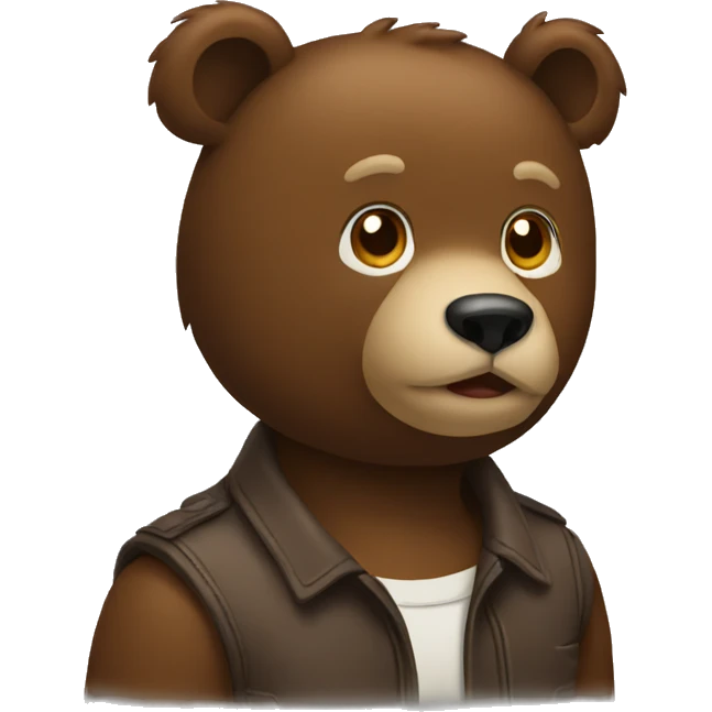 side profile full body bear emoji