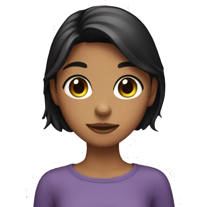 Girl holding a black cat emoji