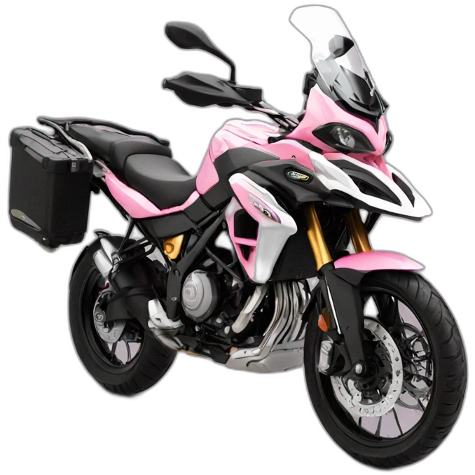 Moto benelli trk 502X color rosa al revés emoji