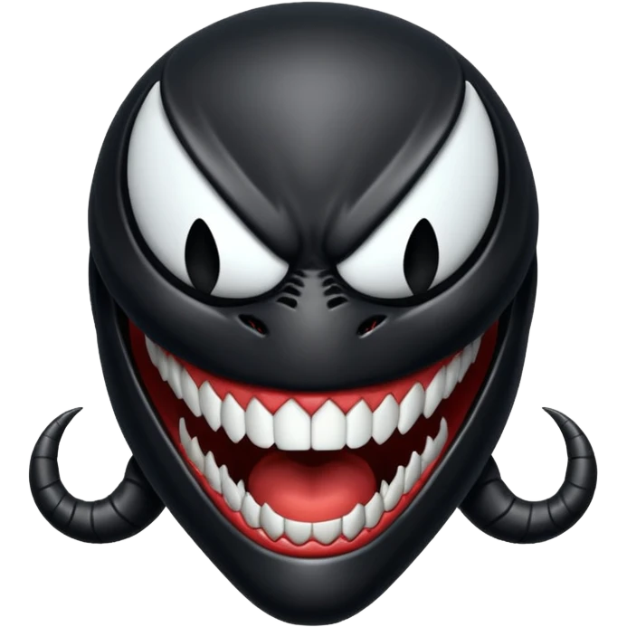 Venom face from a gba game and Remove the teeth emoji