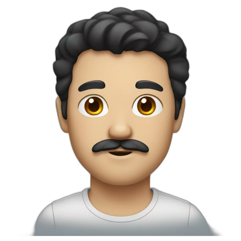 Man with black hair and square mustache emoji