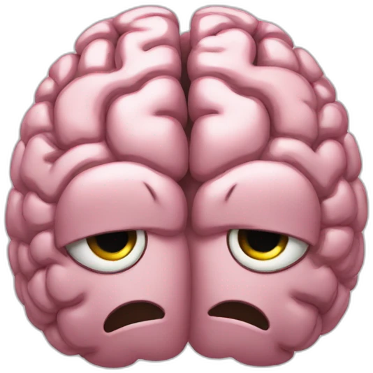 brain racing and sweating emoji