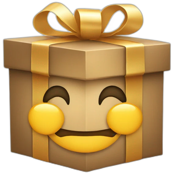 gift box with smile emoji