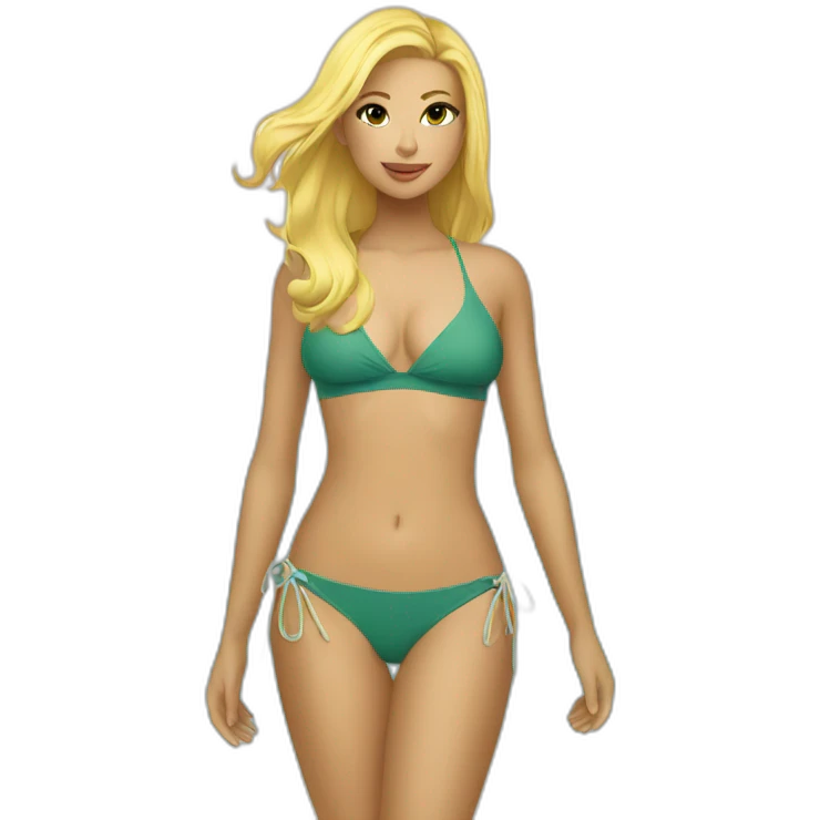 sexy blonde swim suit emoji