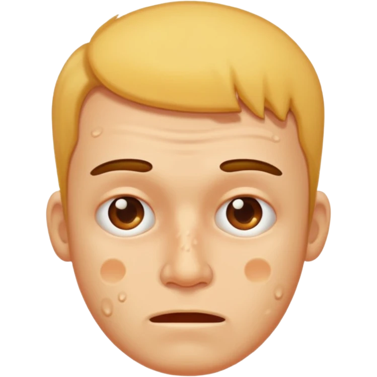 man with lots of acne face emoji