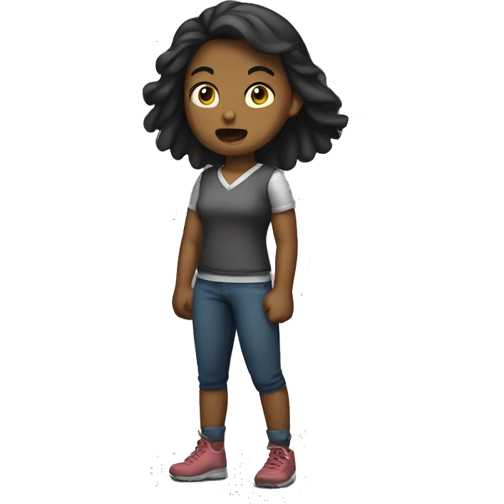 A girl fighting emoji