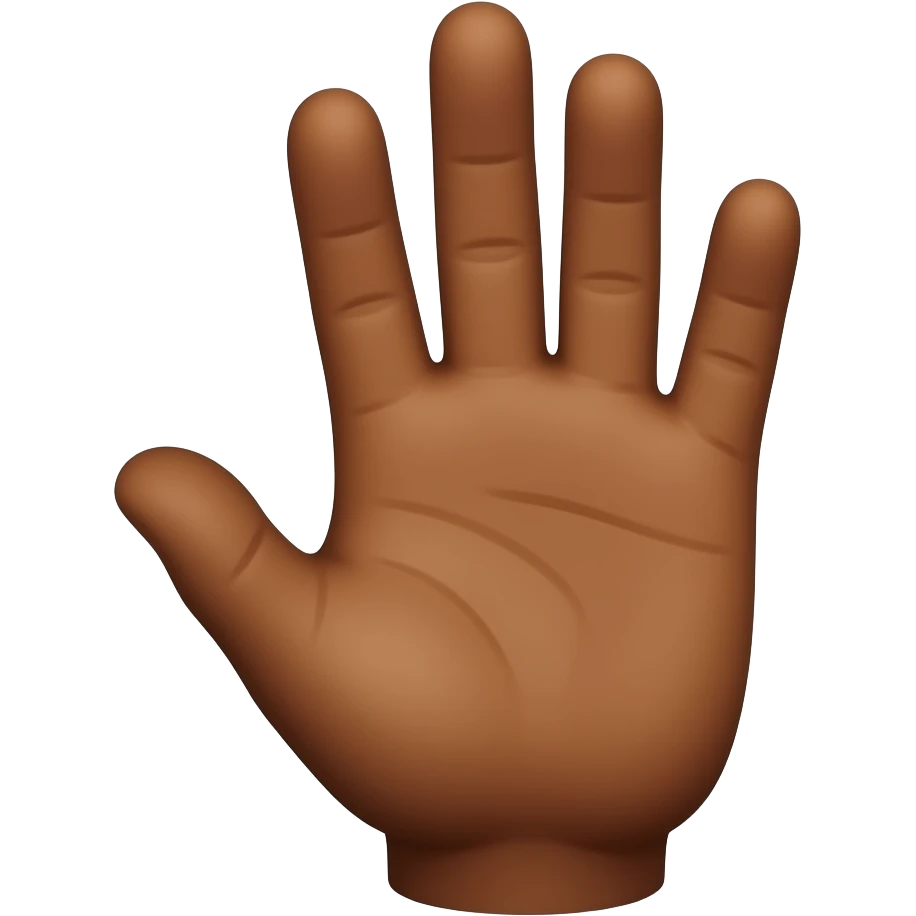 Just one brown hand emoji