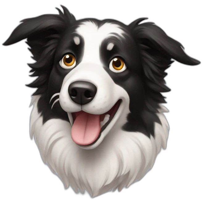 crazy border collie emoji