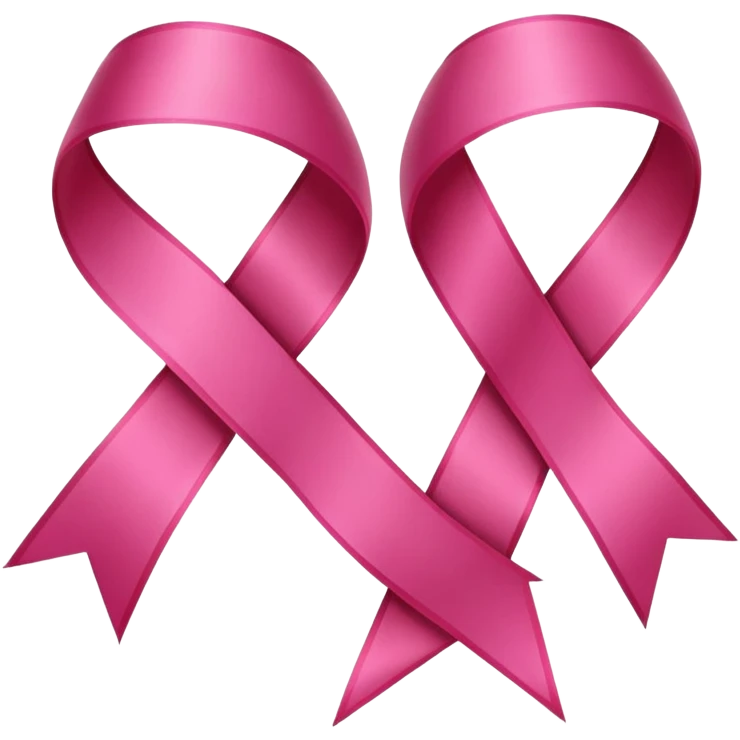 Two small thin Deep-Reddish-Pink ribbons emoji