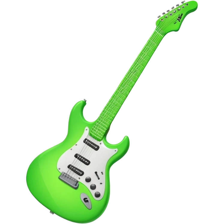 Neon green guitar emoji