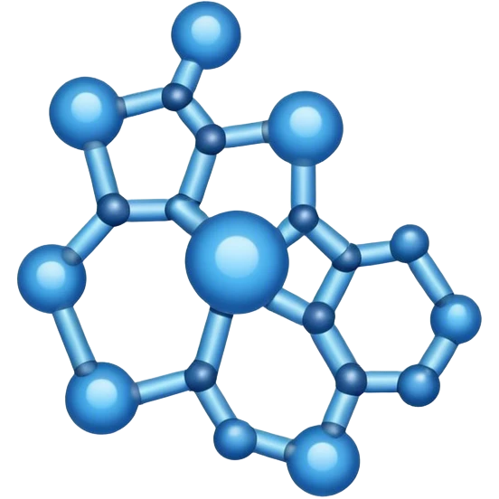 molecule blue with oval emoji