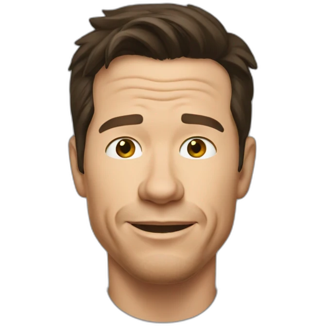 mark wahlberg cartoon wearing henley emoji
