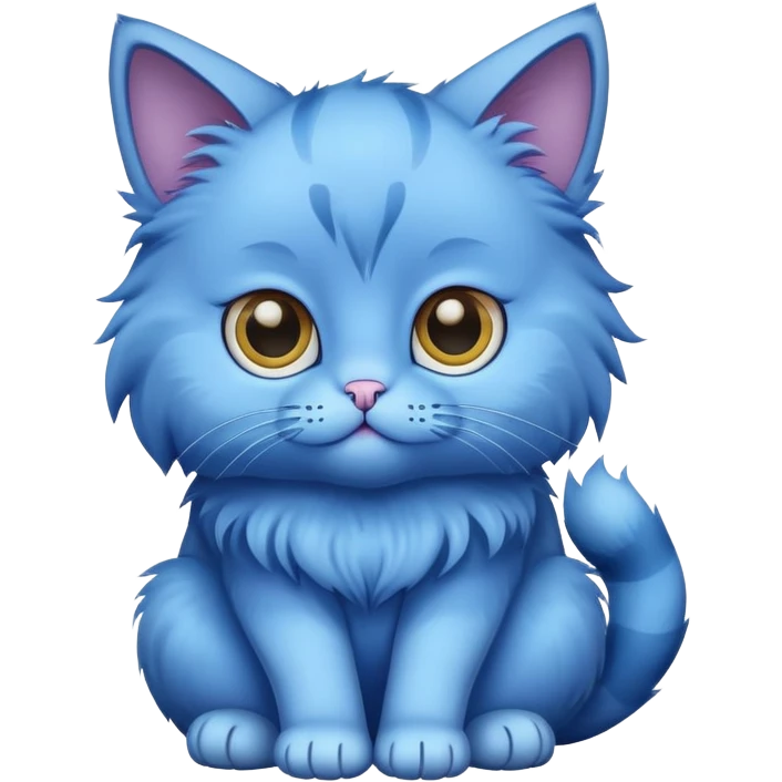 Blue cat emoji