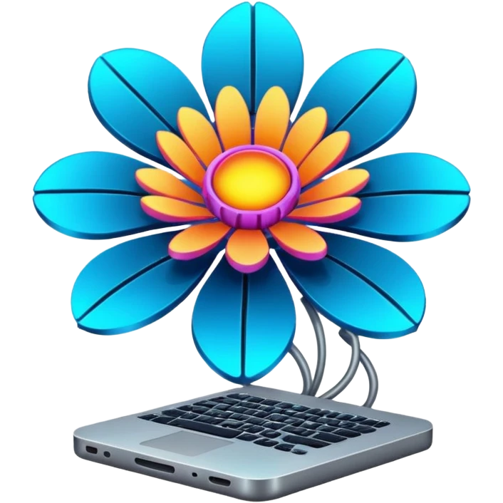Computer Flower emoji