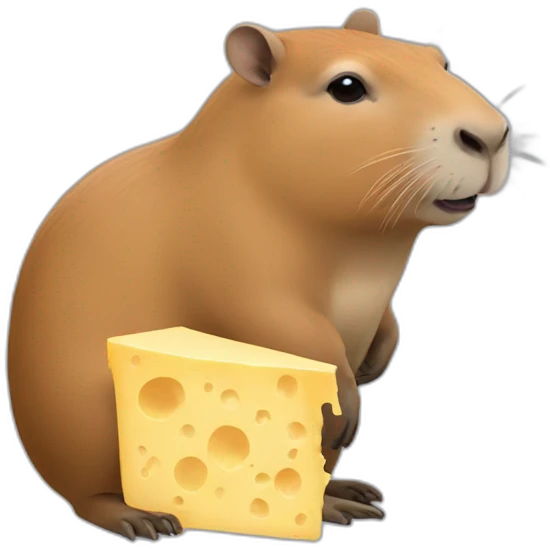 Capybara with cheese emoji