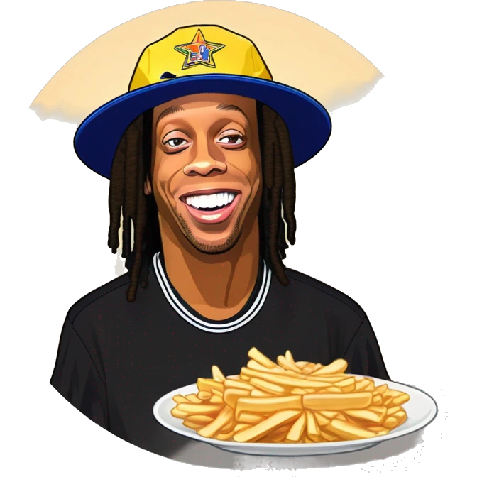 Ronaldinho eat poutine emoji