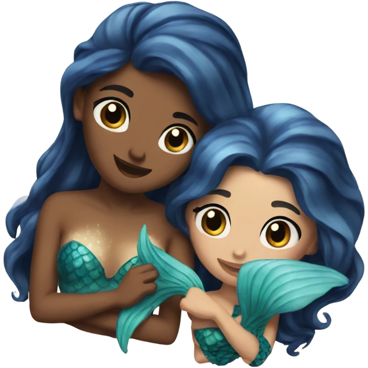 2 romantic mermaids emoji