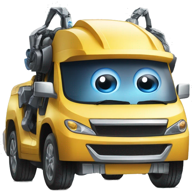 Transformer driving a byd emoji