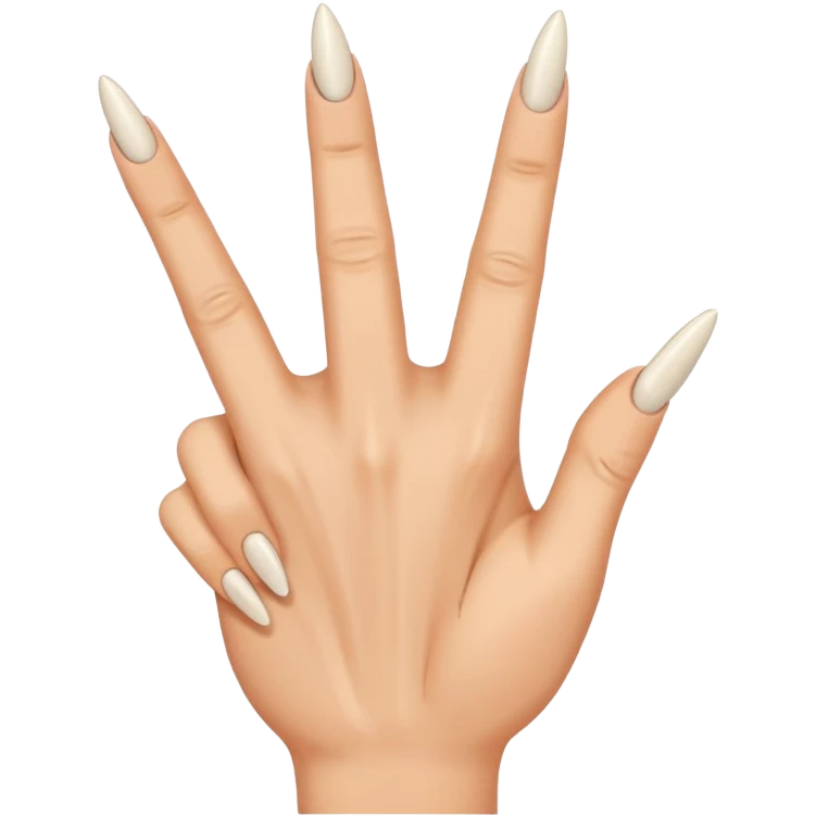 Middle finger with nails  emoji