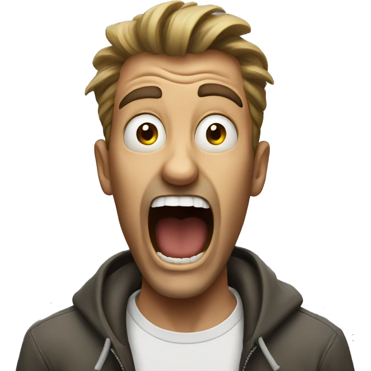 screaming man freaking out emoji