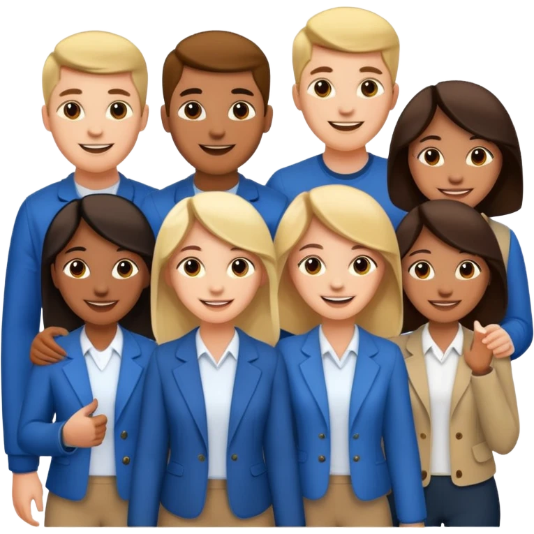 Please create an image of young people departing overseas for employment. emoji