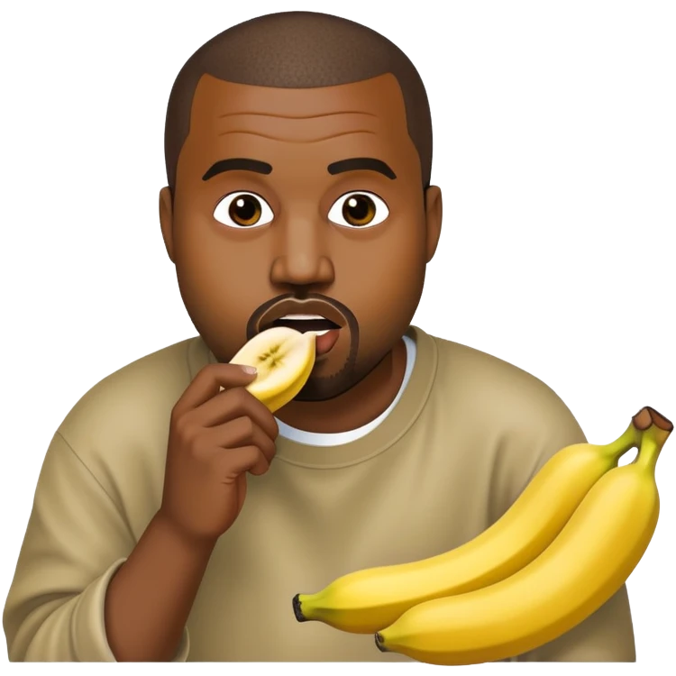 Kanye west eating a banana  emoji