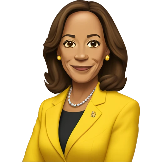 Kamala Harris in yellow color like simpsons style  emoji