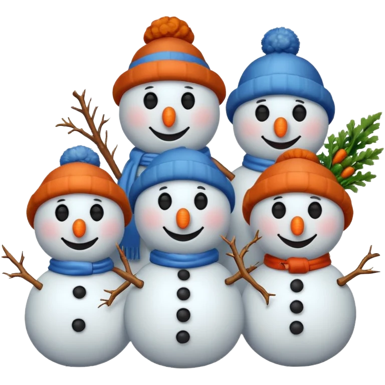 hatted snowmen  emoji