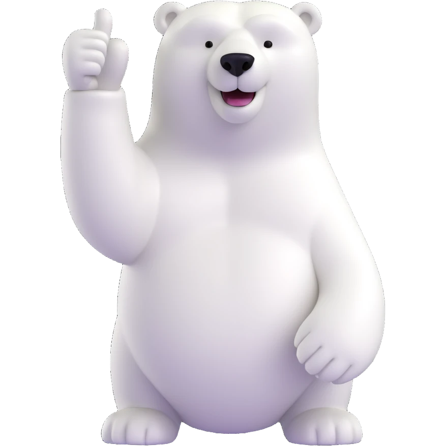 polar bear giving a thumbs up emoji