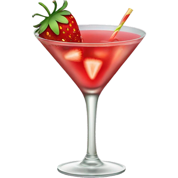 Strawberry martini  emoji