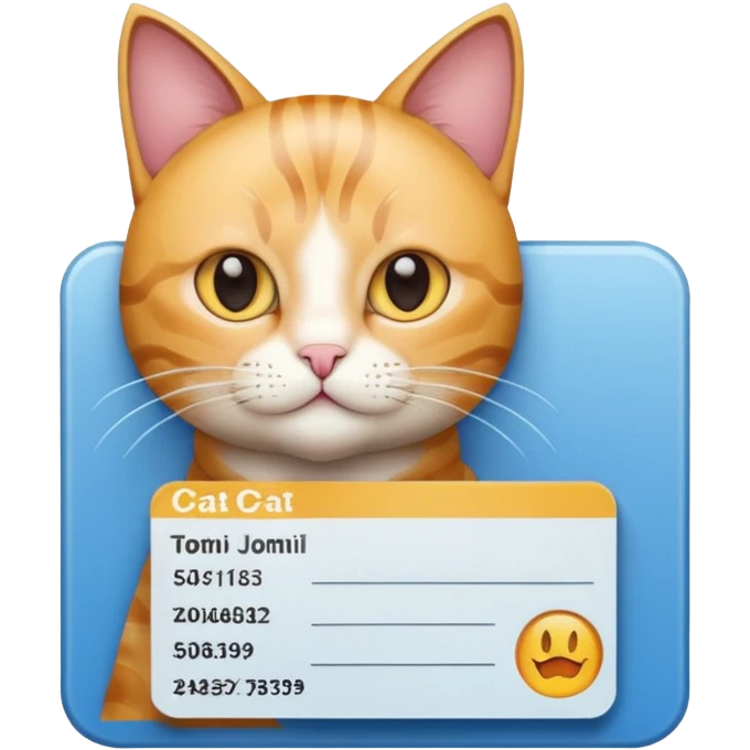 ID card for cat emoji