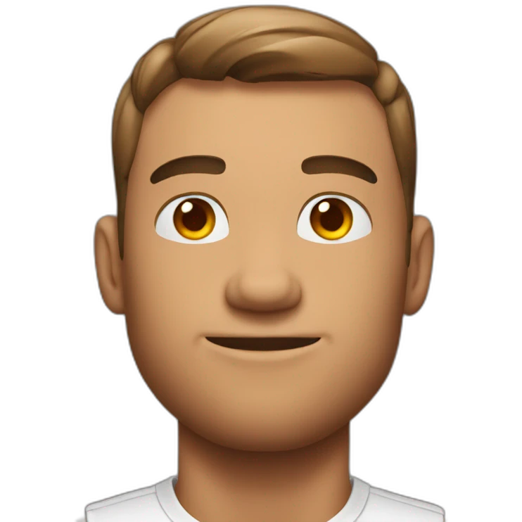 muscular guy with tight polo shirt emoji