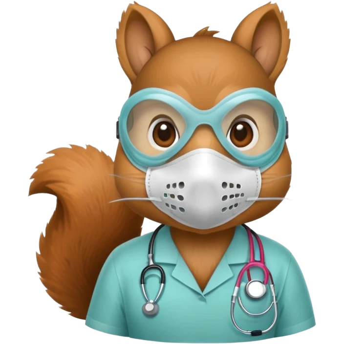 squirrel Wearing Medical Mask emoji