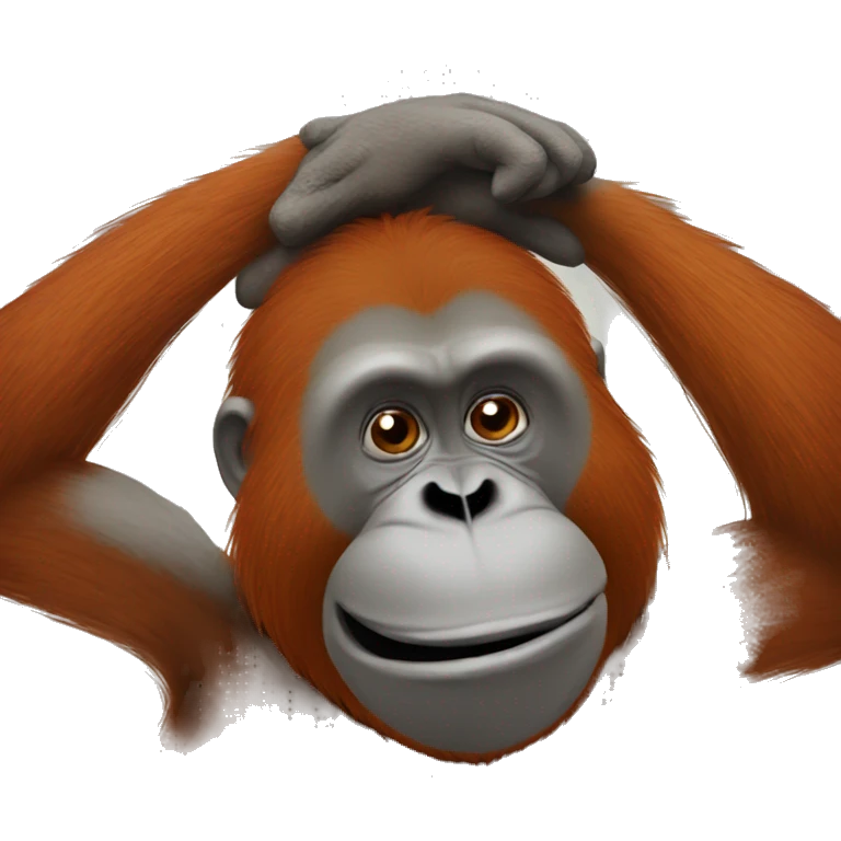 Orangutan nodding his head yes emoji
