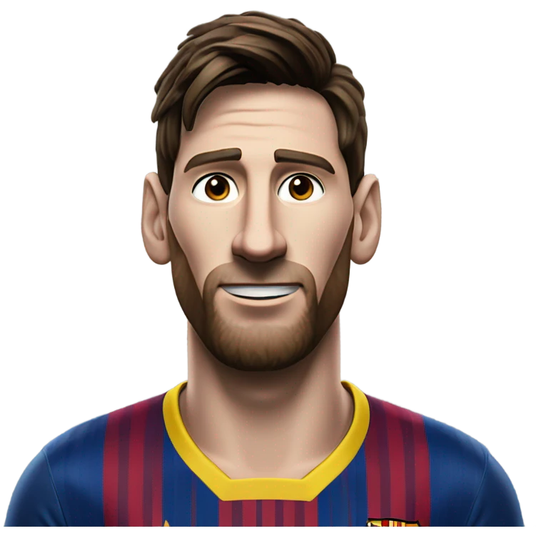 Messi wearing Barcelona shirt emoji