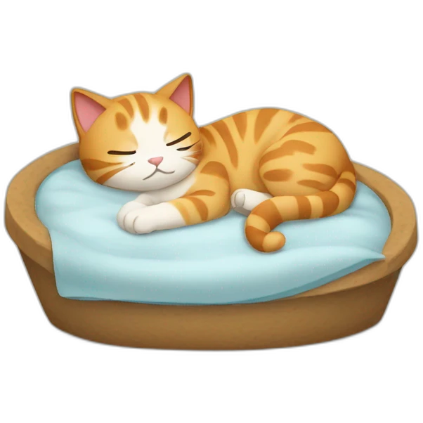 cat in buritto lazy sleep emoji