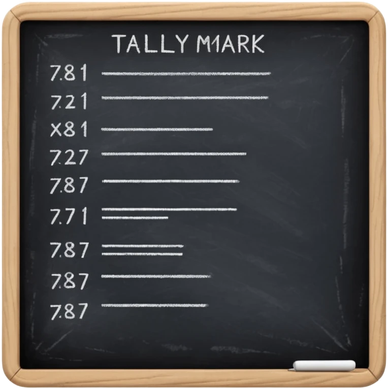 blackboard with white tally marks emoji