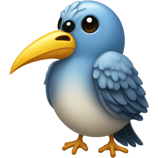 Bird holding poop emoji