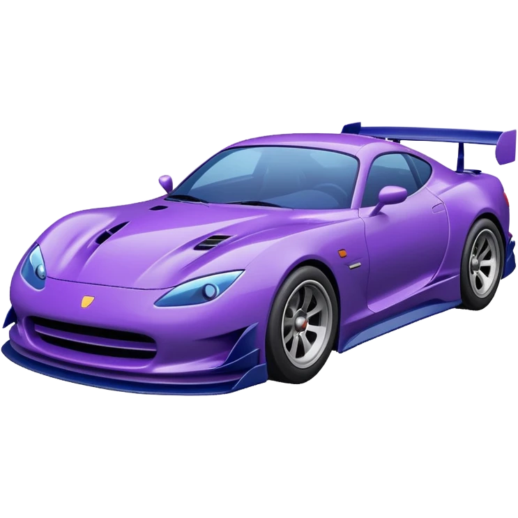 Purple and navy blue car doing a drift. emoji