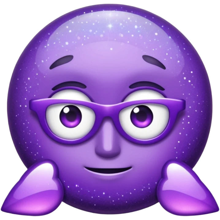 Purple Glitter Symbol of Manager emoji