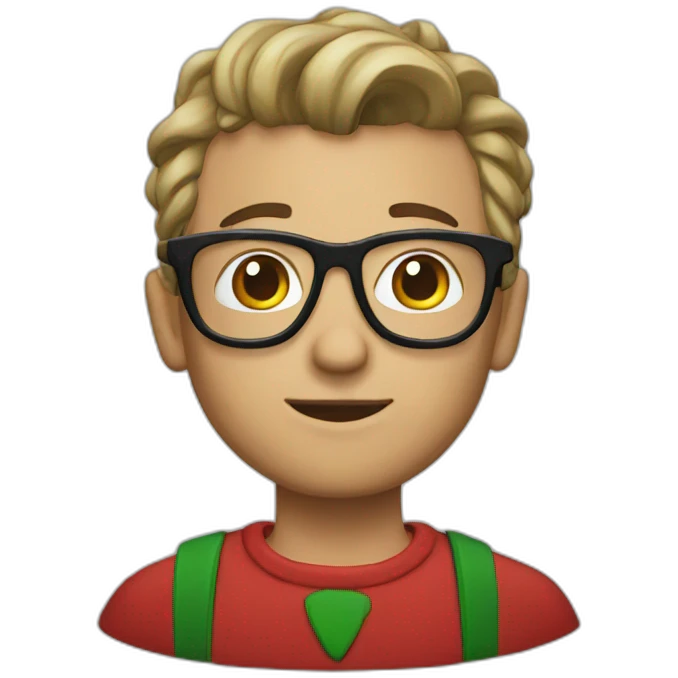 Nerd christmas emoji