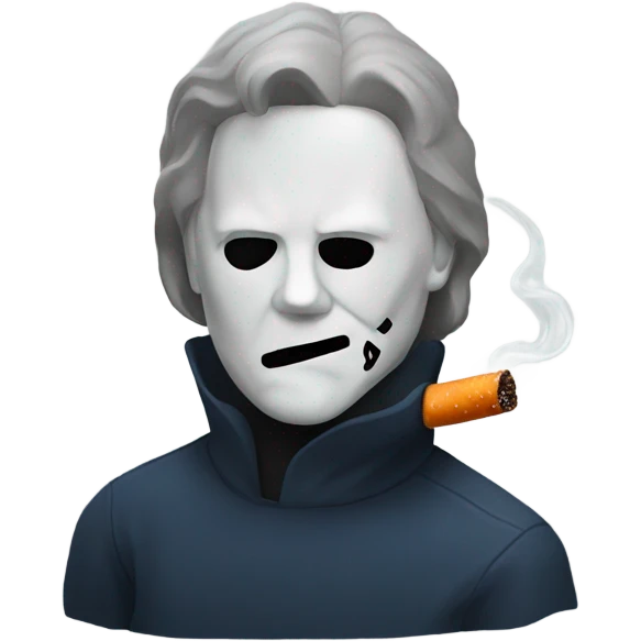 Michael myers smoking a cigarette emoji
