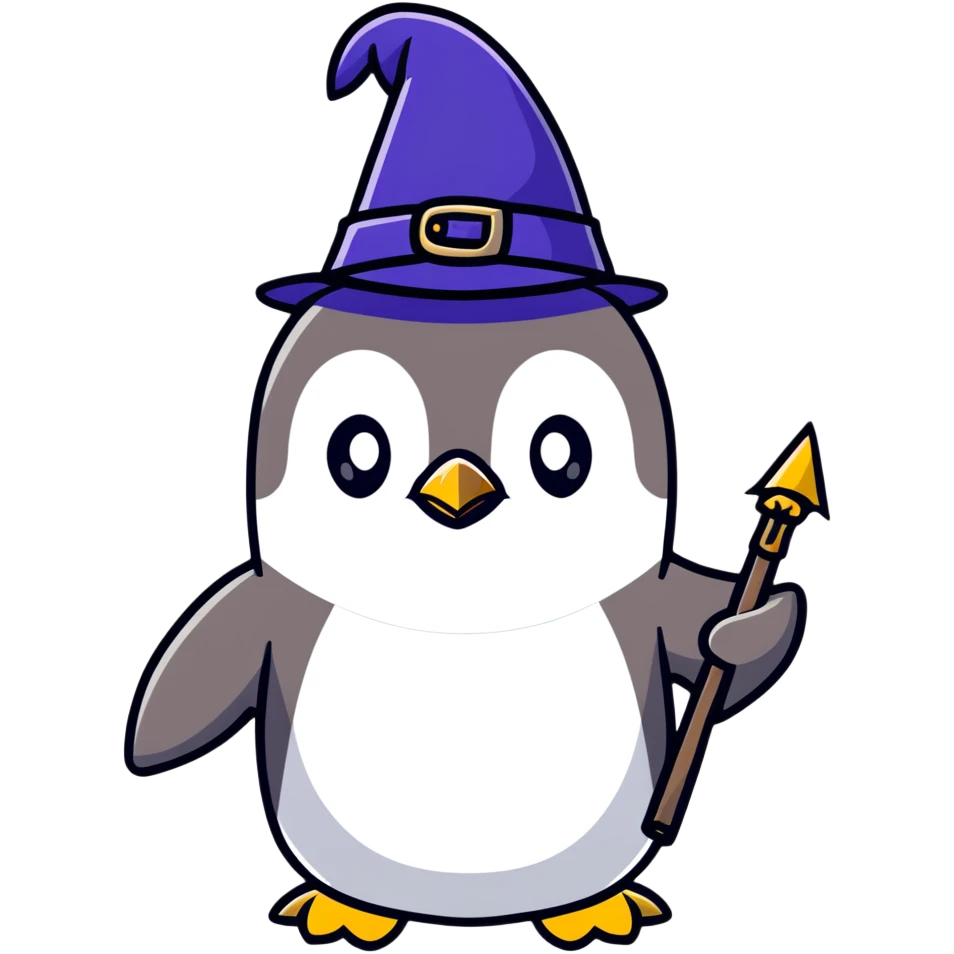 penguin wizard emoji