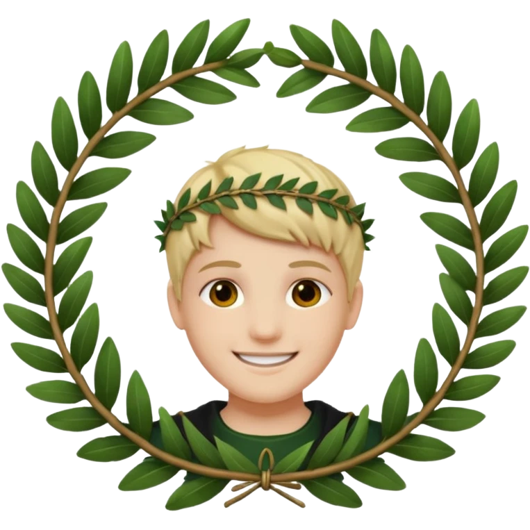 A detailed face emoji of Nero, the Roman emperor emoji