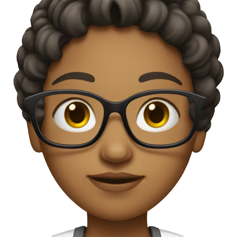 girl wearing glasses emoji