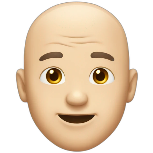 Bald Man clap emoji